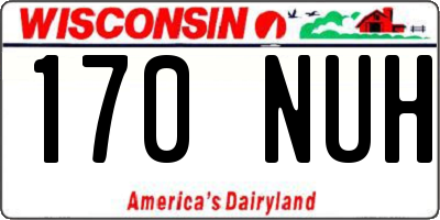 WI license plate 170NUH