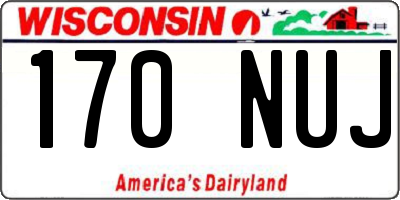 WI license plate 170NUJ