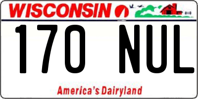 WI license plate 170NUL
