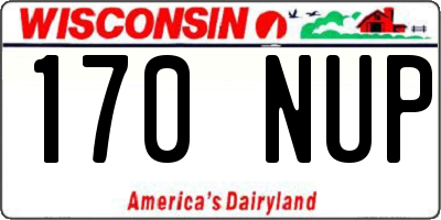 WI license plate 170NUP
