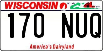 WI license plate 170NUQ