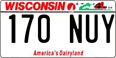 WI license plate 170NUY