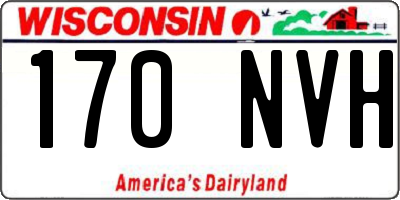 WI license plate 170NVH