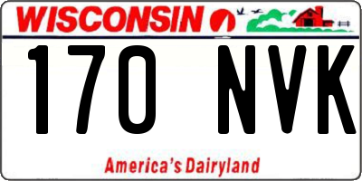 WI license plate 170NVK