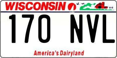 WI license plate 170NVL