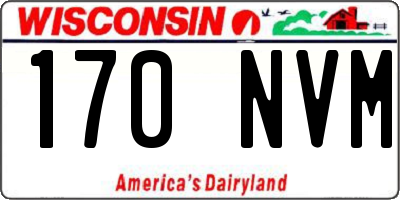 WI license plate 170NVM