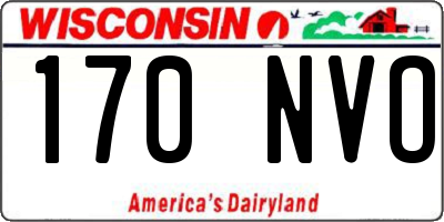 WI license plate 170NVO