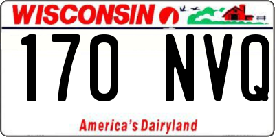 WI license plate 170NVQ