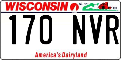 WI license plate 170NVR
