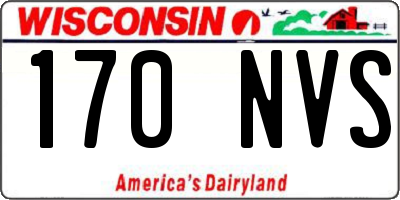 WI license plate 170NVS