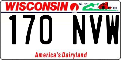 WI license plate 170NVW