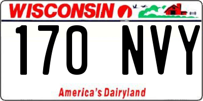WI license plate 170NVY
