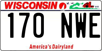 WI license plate 170NWE