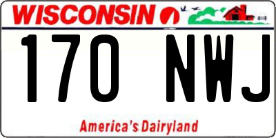 WI license plate 170NWJ