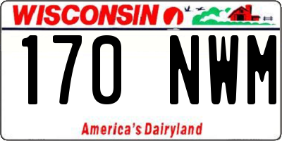 WI license plate 170NWM