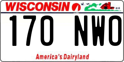 WI license plate 170NWO