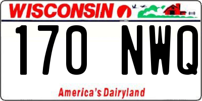 WI license plate 170NWQ