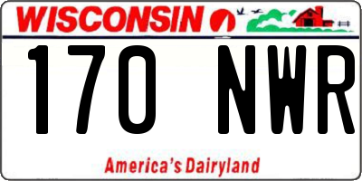 WI license plate 170NWR