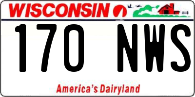 WI license plate 170NWS