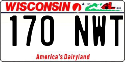 WI license plate 170NWT