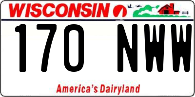 WI license plate 170NWW