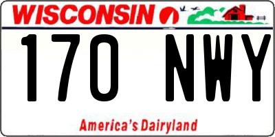 WI license plate 170NWY