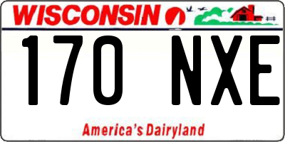 WI license plate 170NXE