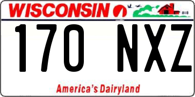 WI license plate 170NXZ