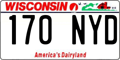 WI license plate 170NYD