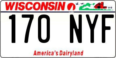 WI license plate 170NYF