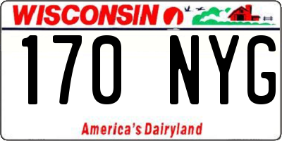 WI license plate 170NYG