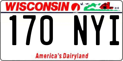WI license plate 170NYI