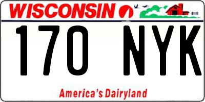 WI license plate 170NYK