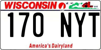 WI license plate 170NYT