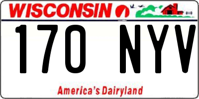 WI license plate 170NYV