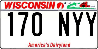 WI license plate 170NYY