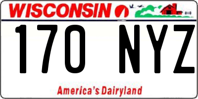 WI license plate 170NYZ