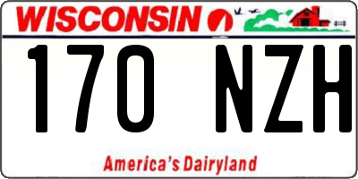 WI license plate 170NZH