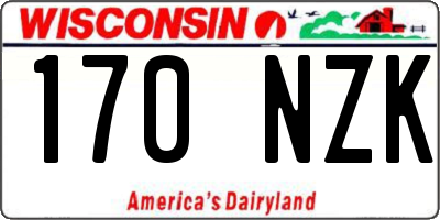 WI license plate 170NZK