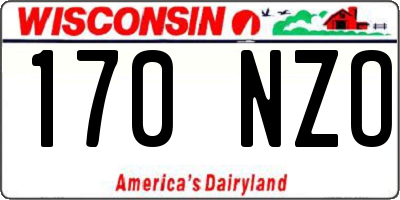 WI license plate 170NZO