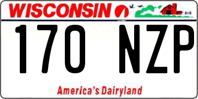 WI license plate 170NZP