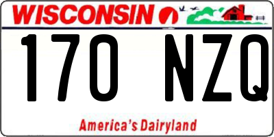 WI license plate 170NZQ