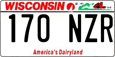 WI license plate 170NZR