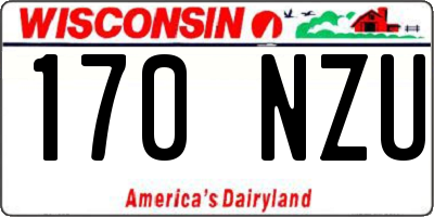 WI license plate 170NZU