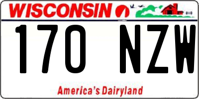 WI license plate 170NZW