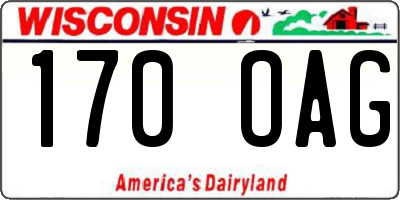 WI license plate 170OAG