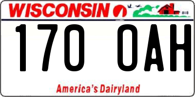 WI license plate 170OAH