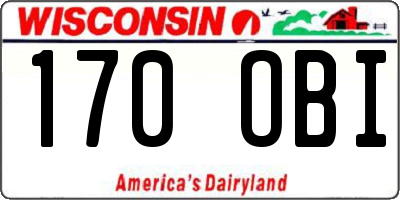 WI license plate 170OBI