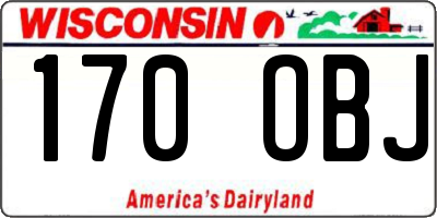 WI license plate 170OBJ