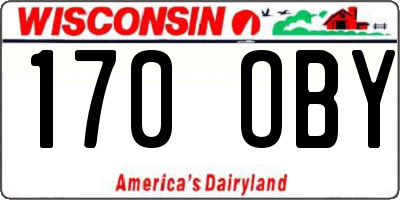 WI license plate 170OBY
